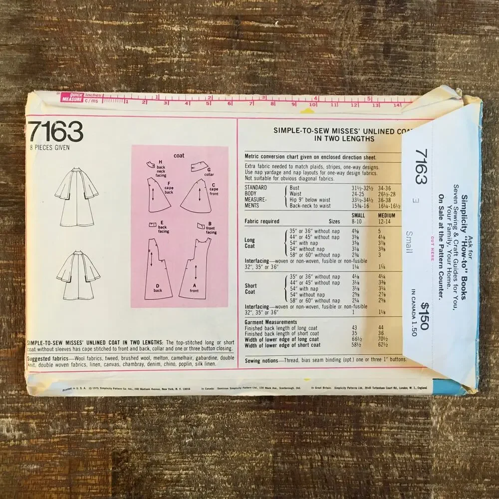 Simplicity pattern 7163